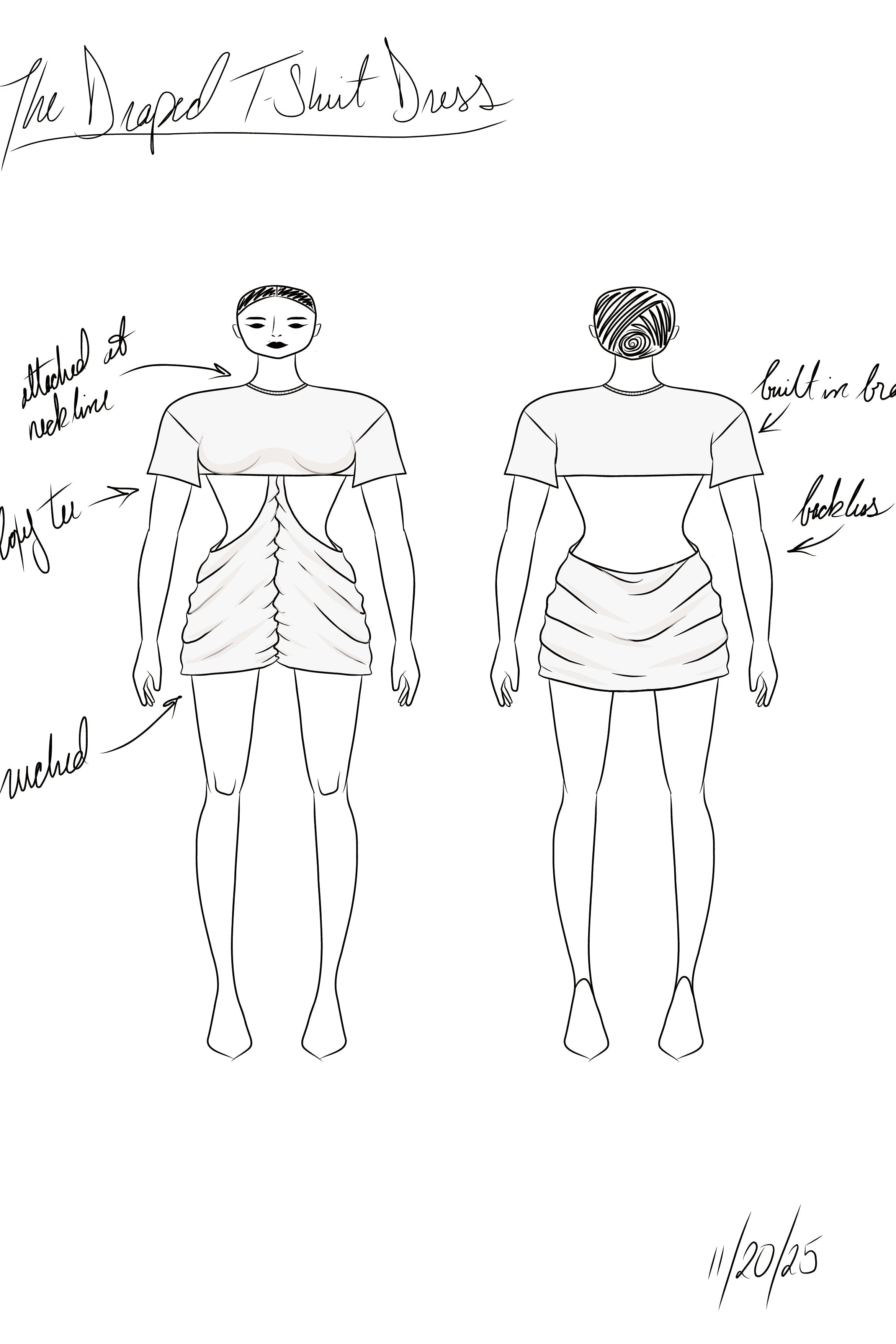 The Draped T-Shirt Dress